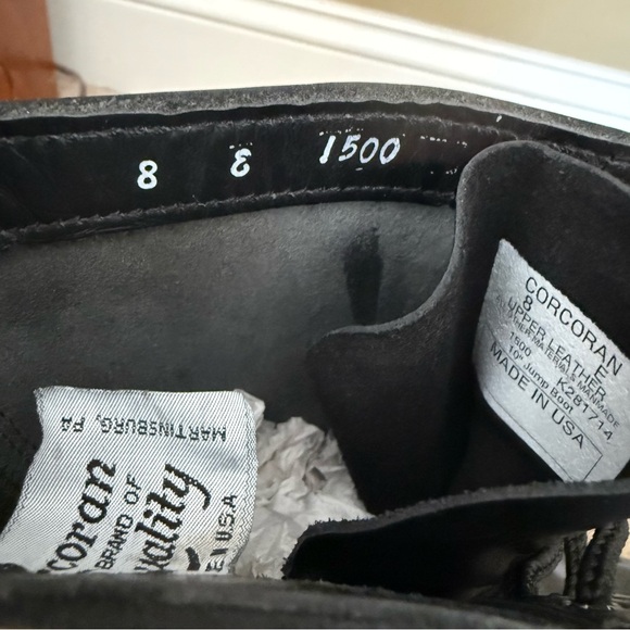 Corcoran Black Genuine Leather 10” Jump Boot Combat Motorcycle Grunge Size 8E - Picture 9 of 13